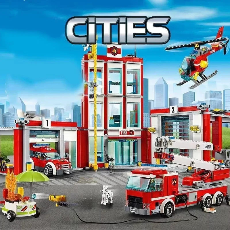 City Fire Station Helicopter T - Lego Set City recension och pris